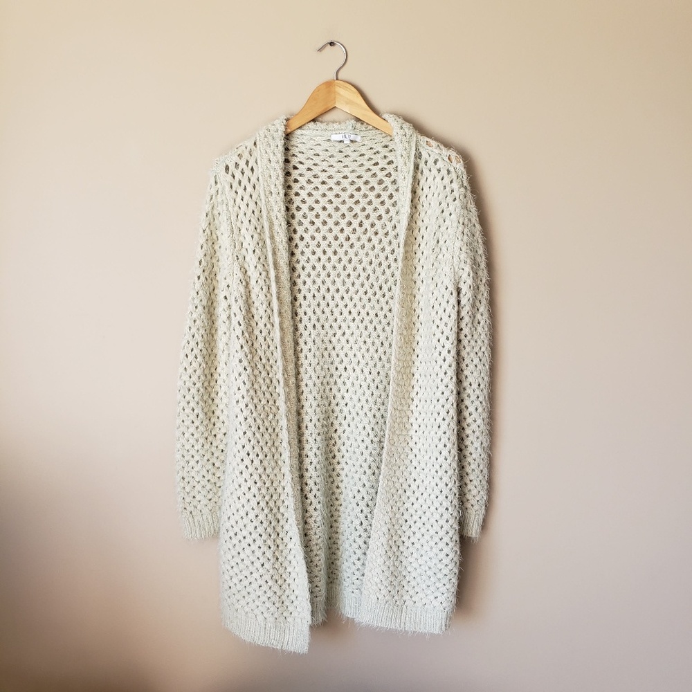 Anthro Asilio Basketweave open front soft cardigan